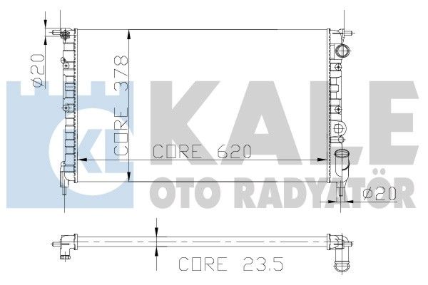 KALE OTO RADYATÖR radiatorius, variklio aušinimas 108200